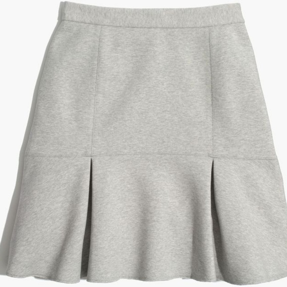 Madewell Bonded Ruffle Mini Skirt in Light Gray, 2 - Picture 4 of 7